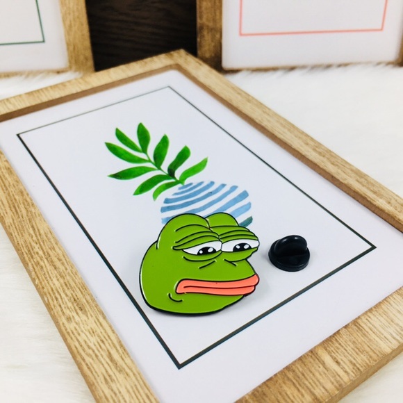 Only ships with $15 orders. Sad Kermit the Frog Enamel Pin - Picture 2 of 4